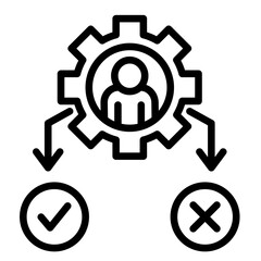 Obraz premium Decision Support Icon