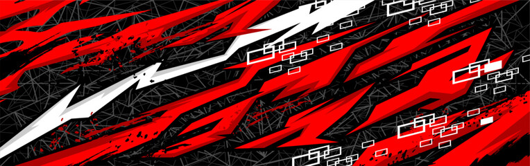Abstract Car decal design vector. Graphic abstract stripe racing background kit designs for wrap vehicle, race car, rally, adventure and livery
