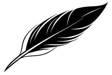 Obraz premium feather silhouette vector 