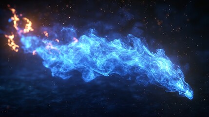 Lighting Beam VFX Special Effect on Transparent background
