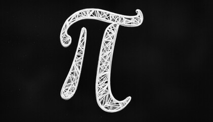 Stylized Pi symbol on black background