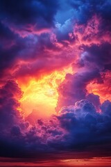 Cloudy Sky Background, Generative AI
