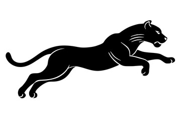 jumping tiger silhouette 