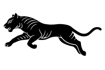 jumping tiger silhouette 