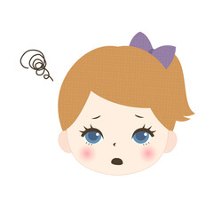 困惑する女の子の顔