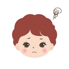 困惑する男の子の顔