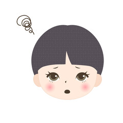 困惑する男の子の顔