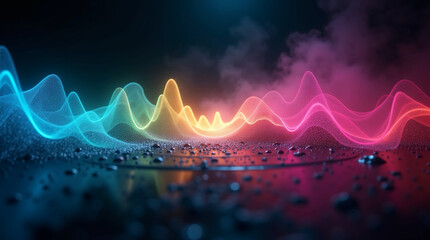 Colourful sound waves in the dark