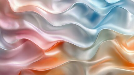 Fototapeta premium Wave Light Pearlescent Silk, Generative AI