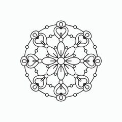 vector illustration of a flower mandala art design