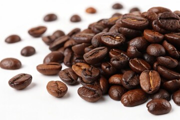 Obraz premium Close-up of roasted coffee beans