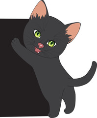 Funny Standing Cat Vector Design