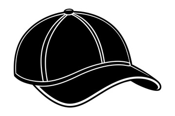 baseball cap  silhouette  vector