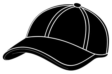 baseball cap  silhouette  vector