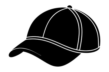 baseball cap  silhouette  vector