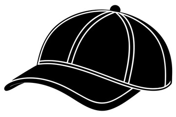 baseball cap  silhouette  vector