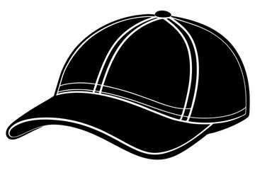 baseball cap  silhouette  vector