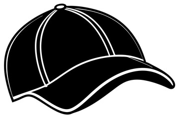 baseball cap  silhouette  vector