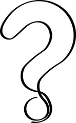 Simple Bold Question Mark Vector Design Element