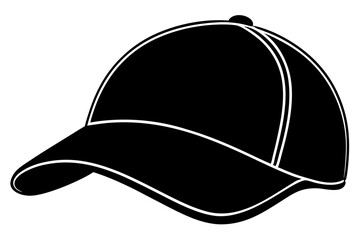 baseball cap  silhouette  vector