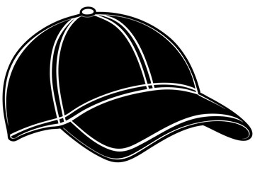 baseball cap  silhouette  vector