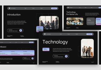 Black Purple Modern Business Technology Presentation