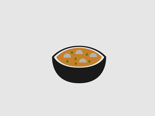 This image features a steaming bowl of miso soup a traditional Japanese dish