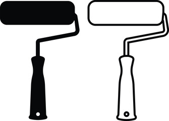 Tool repair and service icon set. Hammer Working Engineering tools in flat, line icon. Instrument Construction wrench and screwdriver. vector for apps, web isolated on transparent background.