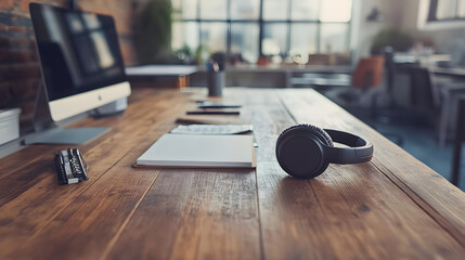 office environment with multiple workstations, desktop computers, and ambient lighting for productivity 