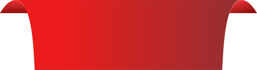 Banner red ribbon label for tag