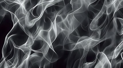Obraz premium Elegant Flowing Smoke Patterns on a Dark Background