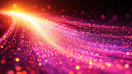 A digital display hologram HUD screen projects advanced technology from space, symbolizing innovation, modernity, and the future, with a bright, blurred background and empty space for captions