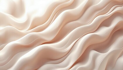 Obraz premium Ethereal Softness Elegant Flowing Pale Fabric Wavy Texture Background