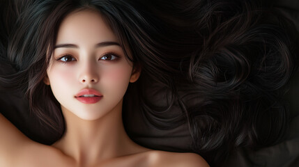 Fototapeta premium 美女, 女性, 美しい, 顔, モデル, 日本, 韓国, 中国, アジア, カフェ, ファッション, 人々, 人, ブルネット, 髪の毛, 笑みを浮かべている, 目, 悲しい, 笑う, 淑女, 化粧, ライフスタイル, ポーズ, うっとりさせる魅力, 唇, 肌, ヘアスタイル, 長い, 黒, 暗い, 茶色, 1, スタイル, 文科系, 美しさ, ビジネス, シティ, 女, アーバン, 学生, アウ
