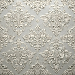 Elegant Embossed Floral Pattern Wallpaper Design