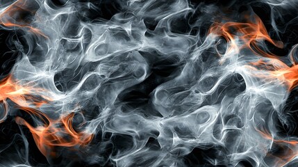 Obraz premium Abstract Smoke Pattern with Shades of Gray and Subtle Orange Hues