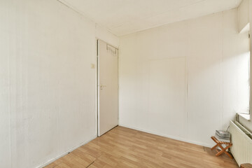 Minimalist interior space with light walls