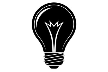 energy bulb  silhouette  vector