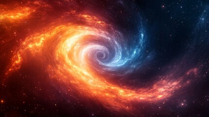 Abstract cosmic energy swirls background. Featuring cosmic energy swirls and bright colors. Emphasizing depth and fluid dynamics. Ideal for space and artistic themes.