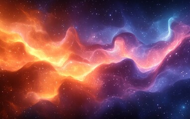 Obraz premium Abstract cosmic energy waves background. Featuring cosmic energy waves and vivid colors. Emphasizing motion and modernity. Ideal for space and dynamic themes.