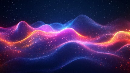 Fototapeta premium Abstract cosmic energy waves background. Featuring cosmic energy waves with bright colors. Emphasizing depth and dynamic motion. Ideal for space and artistic themes.