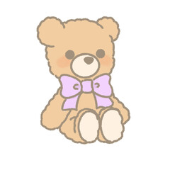 かわいいテディベアのイラスト