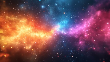 Naklejka premium Abstract cosmic flare glow background. Featuring cosmic flare glow and vivid colors. Emphasizing depth and brilliance. Ideal for space and artistic themes.