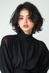 Fototapeta premium 美しさ, 顔, モデル, 笑う, ファッション, 人々, 髪の毛, 笑みを浮かべている, 人, ブルネット, シティ, アウトドア, 通り, ライフスタイル, 淑女, 1, 頭, ハピネス, 化粧,女, 美しさ, 髪の毛, モデル, ファッション, 顔, うっとりさせる魅力, 化粧, 人, ドレス, ブルネット, 肌, 唇, 化粧, 淑女, 目, 暗い, 黒, ふしだらな, スタジオ, 好色