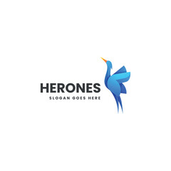 Fototapeta premium Herones Gradient Colorful Logo
