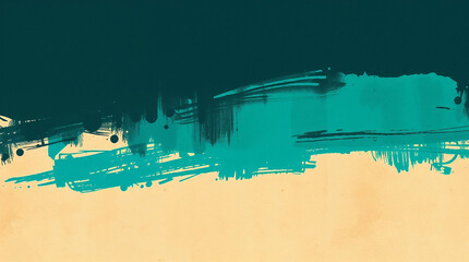 Abstract Teal and Beige Wash Background
