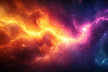Fototapeta premium Abstract cosmic flare waves background. Featuring cosmic flare waves and vivid colors. Emphasizing depth and dynamic motion. Ideal for space and artistic themes.