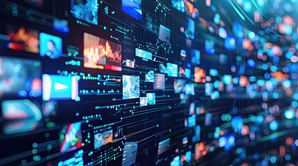 abstract background of digital media content