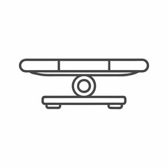 This sleek balance board illustrates a modern fitness tool designed for stability training. Its minimalist design focuses on functionality while promoting a healthy lifestyle.