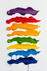 Obraz premium Celebrate uniqueness through rainbow-colored art.